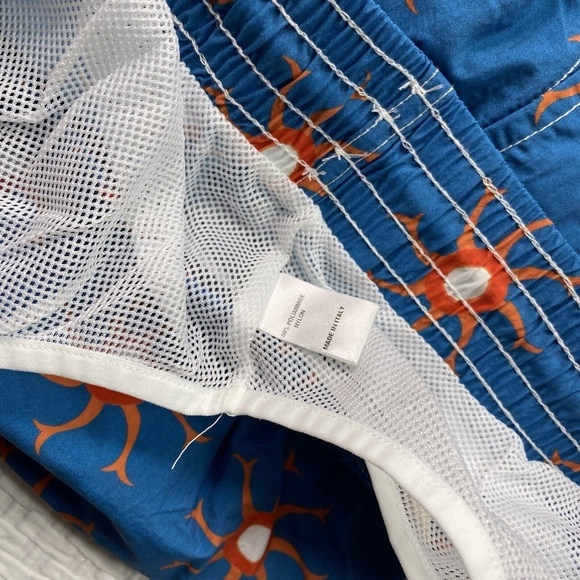 Le Sirenuse Positano Men’s Swim Trunks Sz 34 3XL Made In Italy Blue LinedBeach - Picture 5 of 11